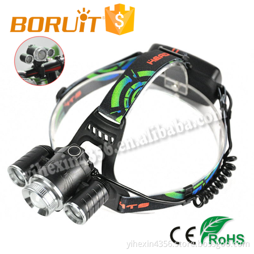 20w Aluminum Rechargeable Zoomable 1000 lumen LED Headlamp for Camping